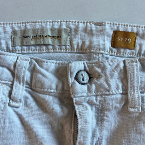 ANTHROPOLOGIE Pilcro and the Letterpress, White Jeans, Size 29/8 Straight Leg - Picture 3 of 6